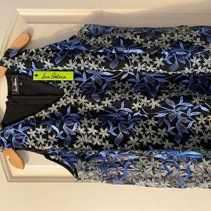Sam Edelman Women's Cold Shoulder Embroidered Mesh